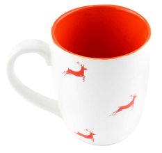Red Running Deer Decorative Handcraft Ceramic Coffee Mug